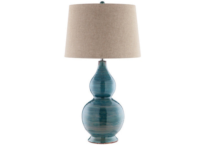99784 - Harriett Turquoise Blue Table Lamp - Free Shipping! Floor, Desk And Table Lamps - RauFurniture.com