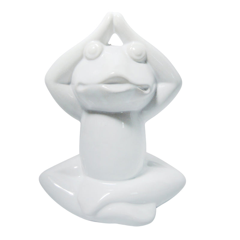 White Yoga Frog, Namaste