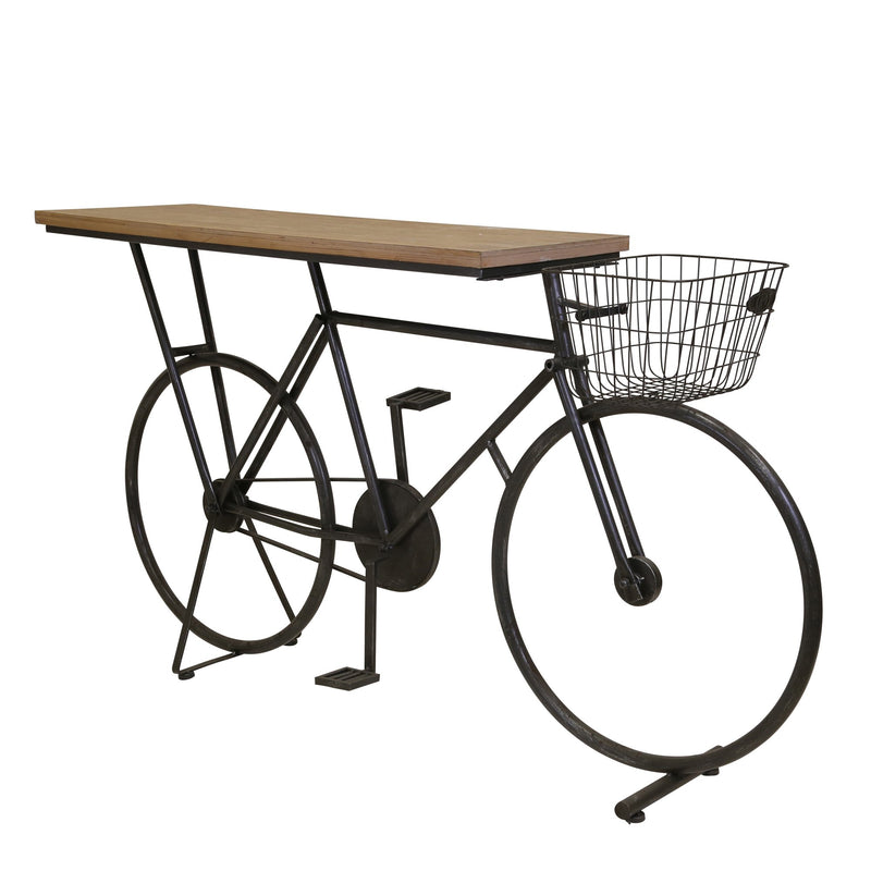 Bicycle Console Table, Charcoal