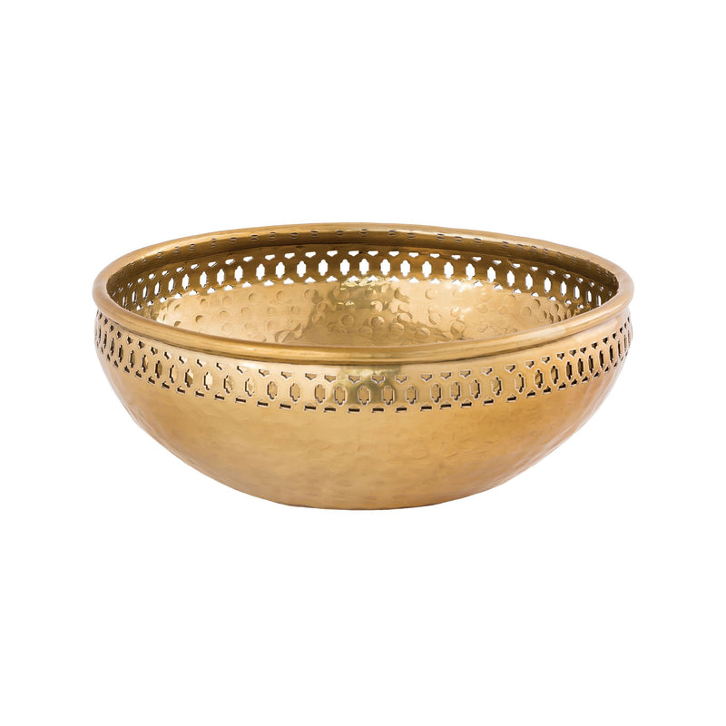 BOWL026 - Hammered Bowl in Aluminum Brass - Large