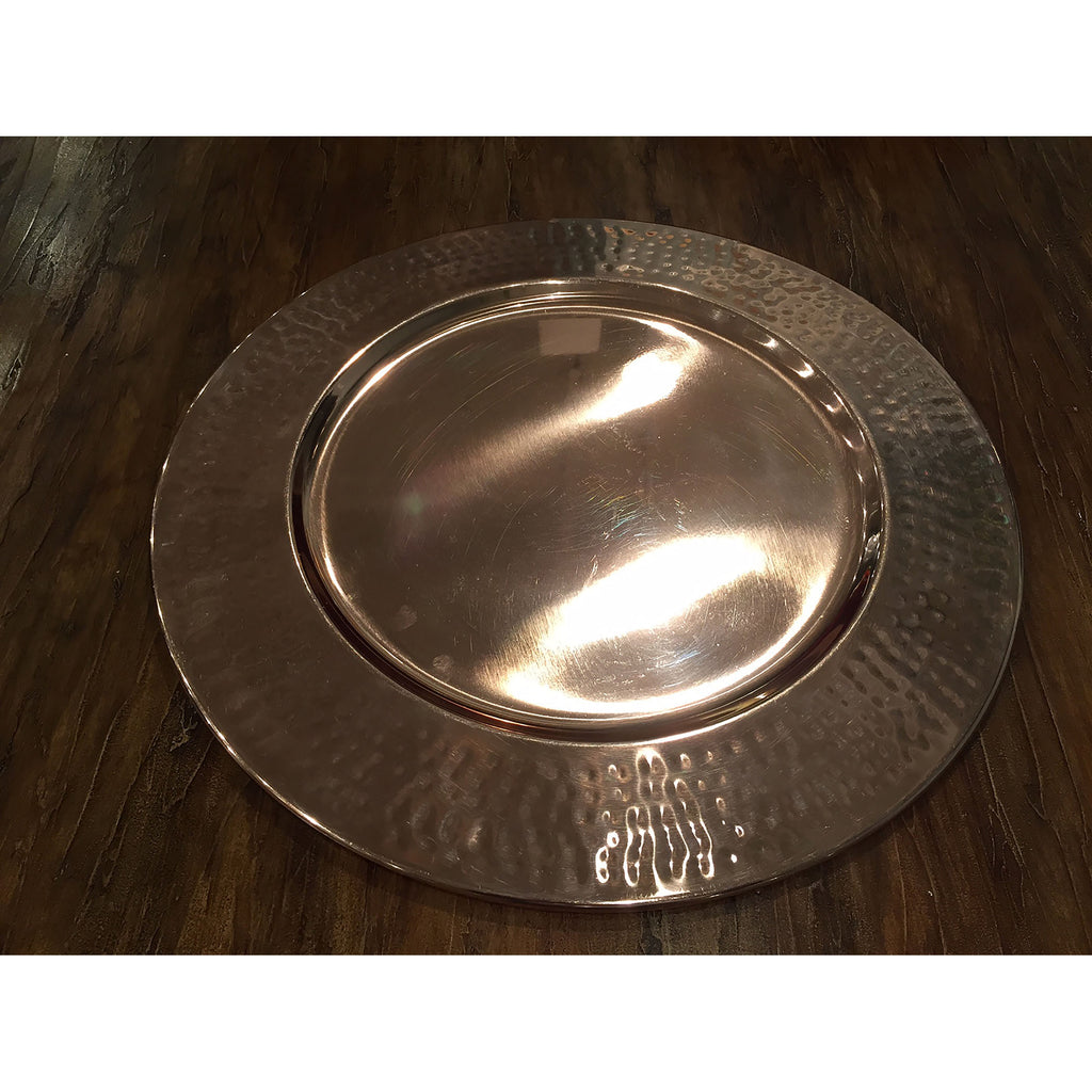CHARGER006 - Hand-hammered Charger in Shiny Copper (Set of 4)