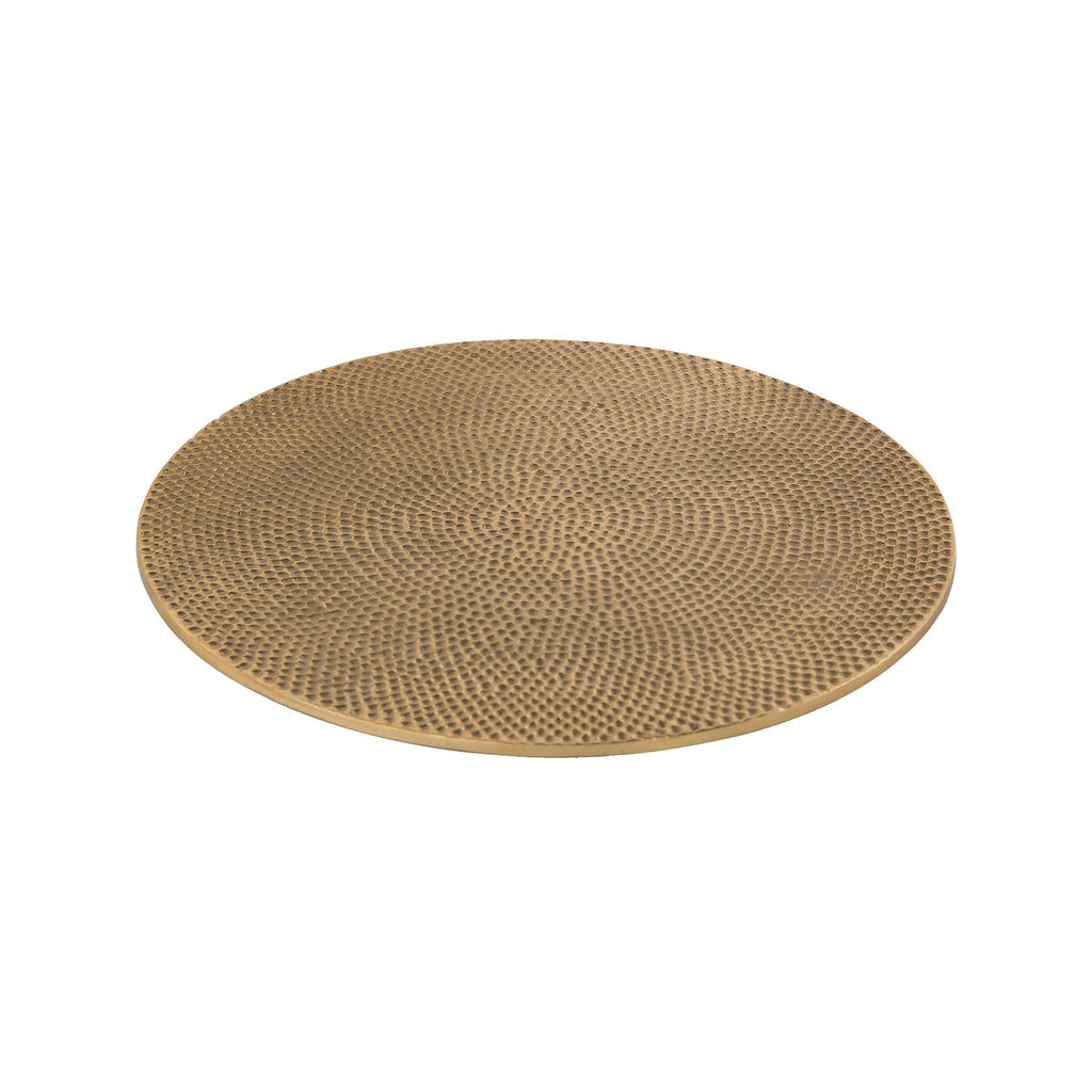 CHARGER009 - Brass Antique Hammered Charger