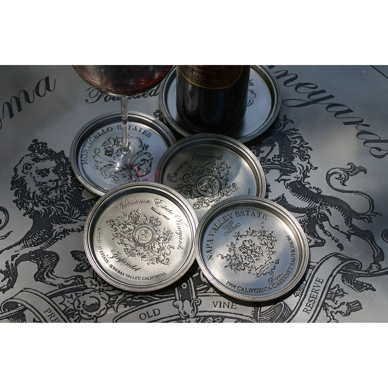COAST001 - Wine Glass Coasters Calif (Set of 4)