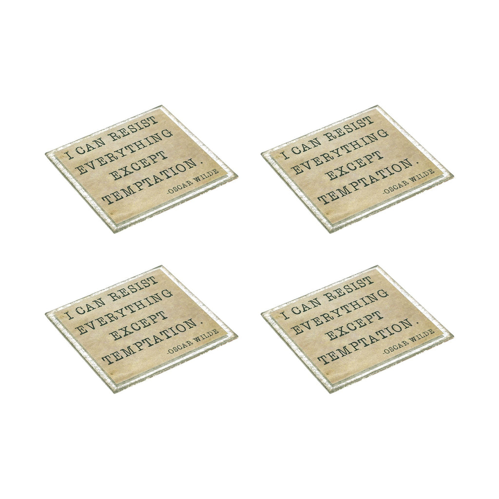 COAST100A - I Can Resist Everything Except Temptation (Set of 4) Coasters