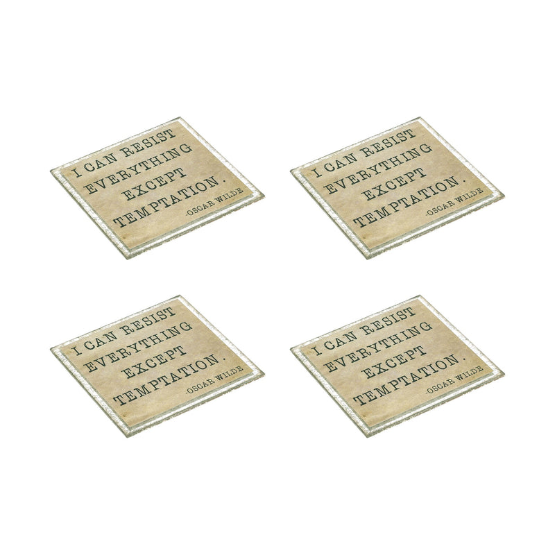 COAST100A - I Can Resist Everything Except Temptation (Set of 4) Coasters