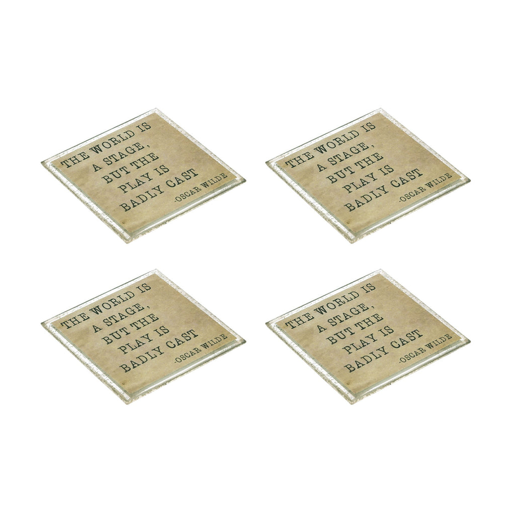 COAST102 - The World Is a Stage (Set of 4) Glass Coasters