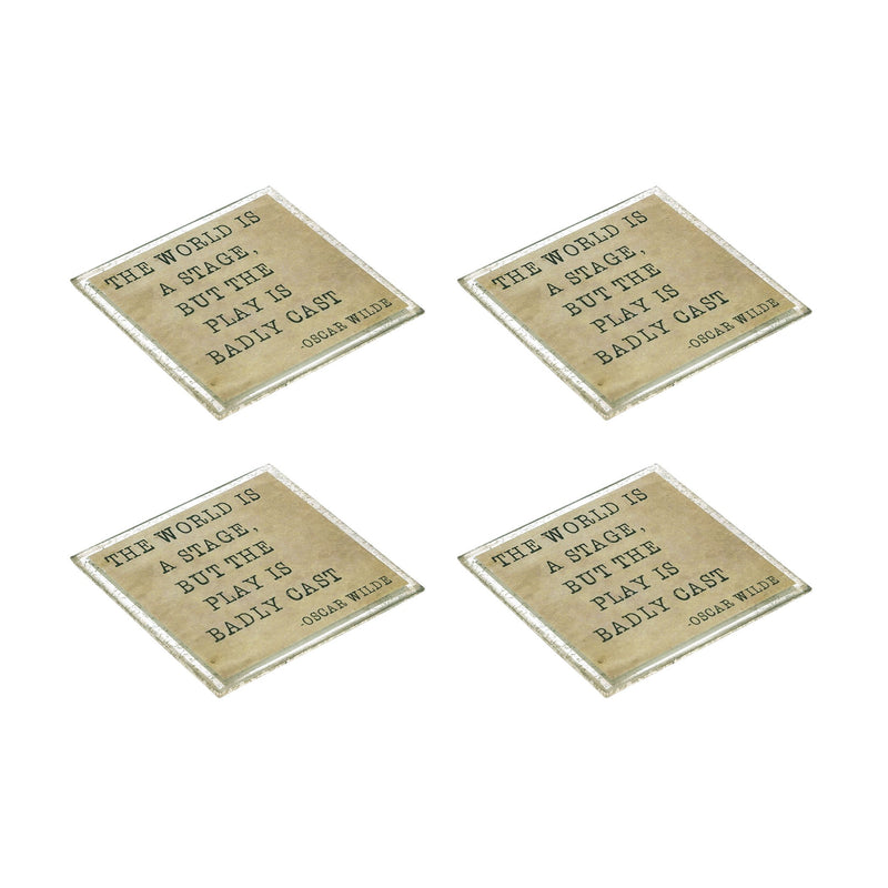 COAST102 - The World Is a Stage (Set of 4) Glass Coasters