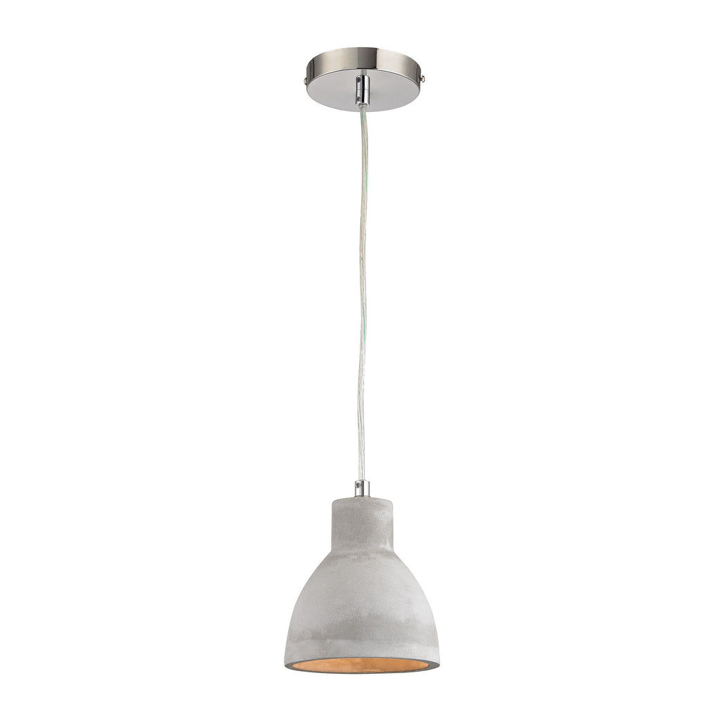D2951 Brut 1 Light Pendant In Polished Concrete Pendant - RauFurniture.com