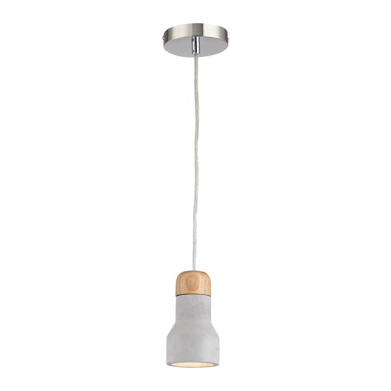 D2952 Brutewood 1 Light Pendant In Polished Concrete Pendant - RauFurniture.com