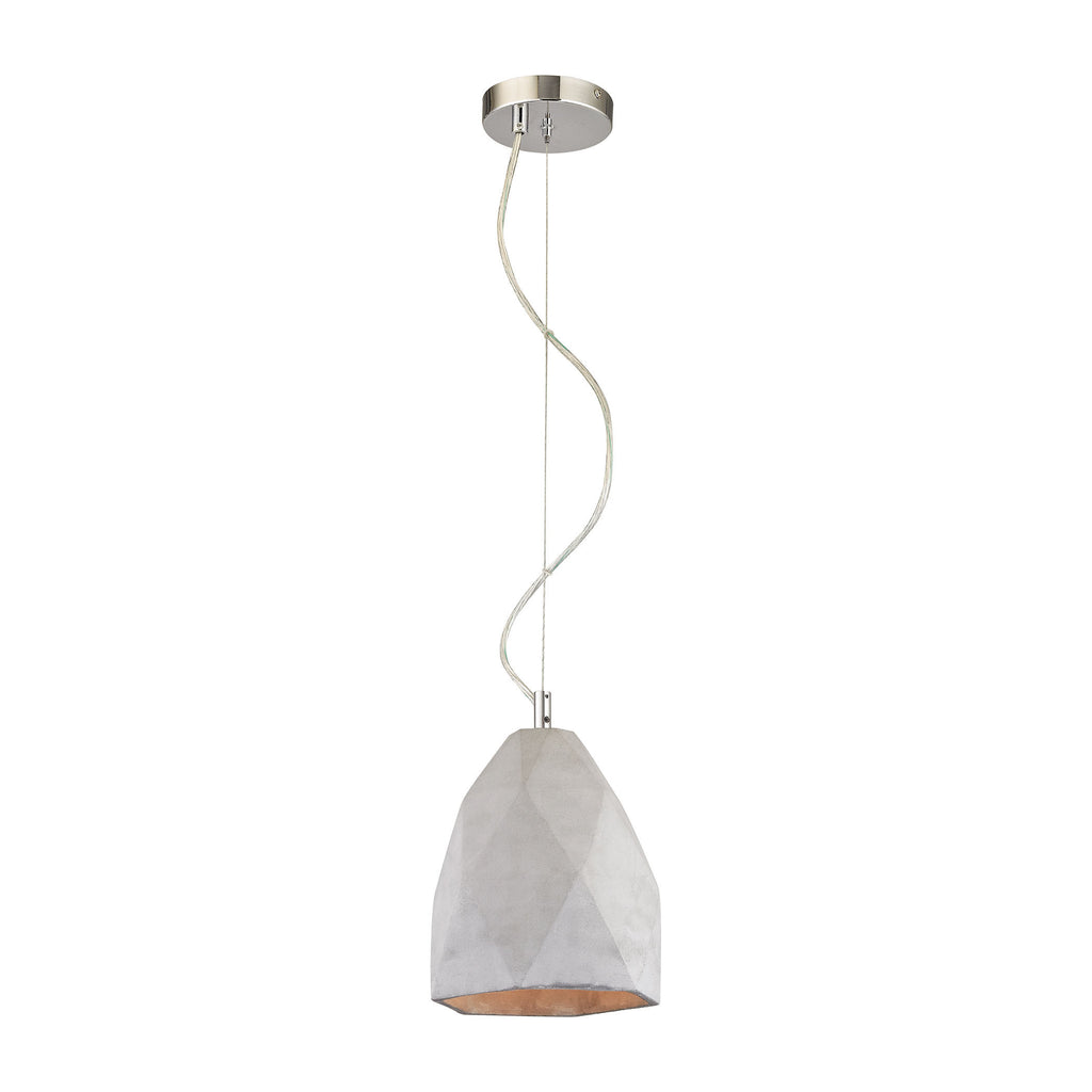 D2953 Tsar 1 Light Pendant In Polished Concrete Pendant - RauFurniture.com