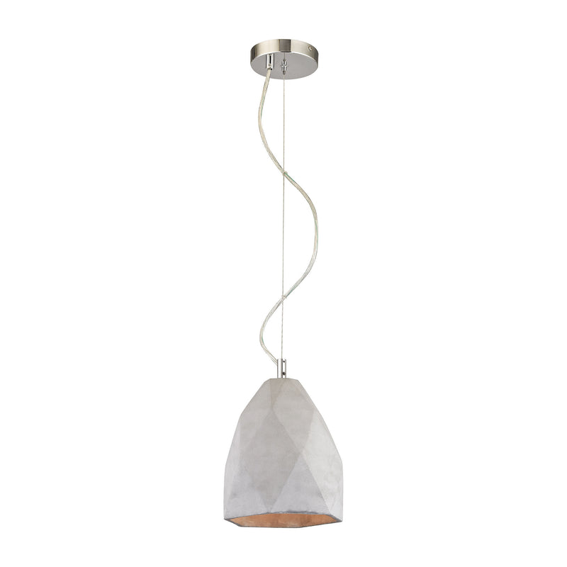 D2953 Tsar 1 Light Pendant In Polished Concrete Pendant - RauFurniture.com