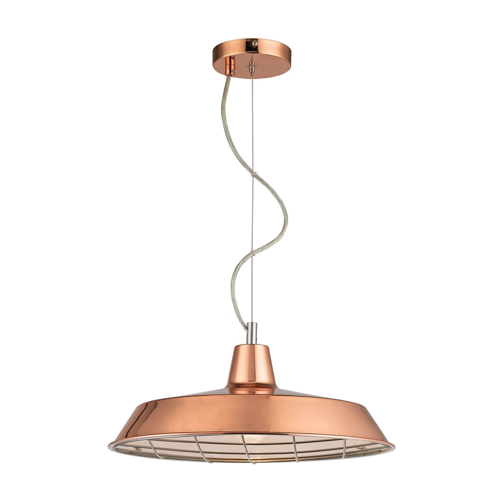 D2966 Ajax 1 Light Pendant In Copper Pendant - RauFurniture.com