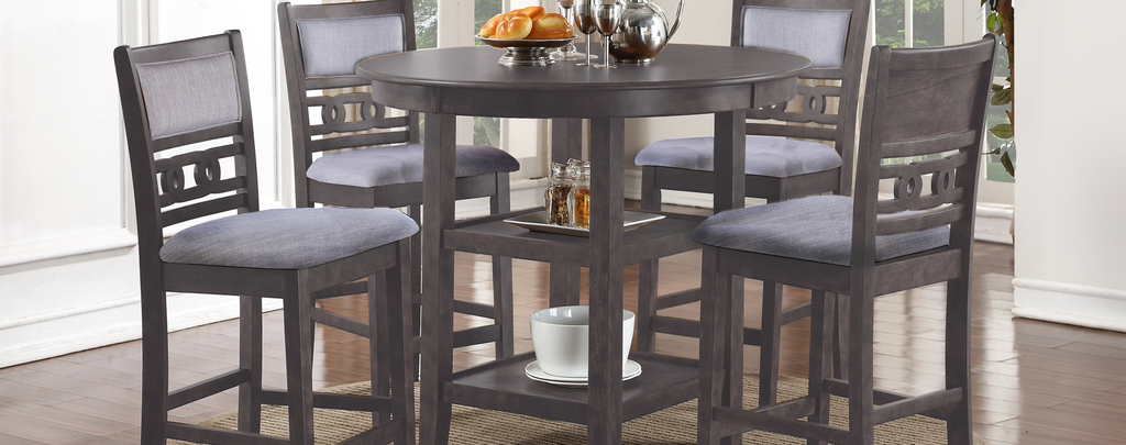 D1701 Gia Gray Pub Dining Set - ReeceFurniture.com