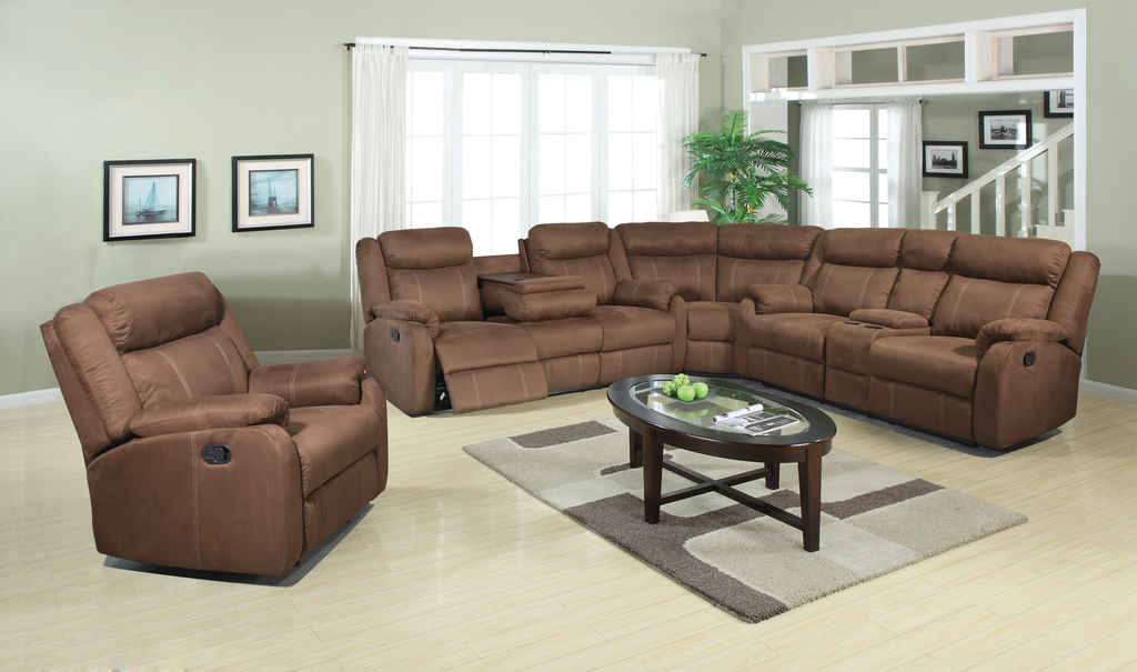 L9303 Chocolate 3 Piece Sectional - ReeceFurniture.com