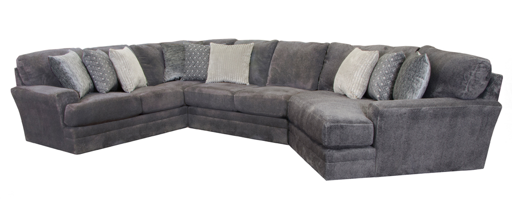 4376 Mammoth Smoke Modular 3 Piece Sectional - Piano Wedge - ReeceFurniture.com