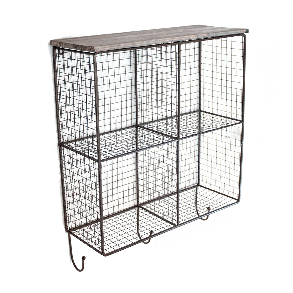 4-Bin Wall Storage, Brown