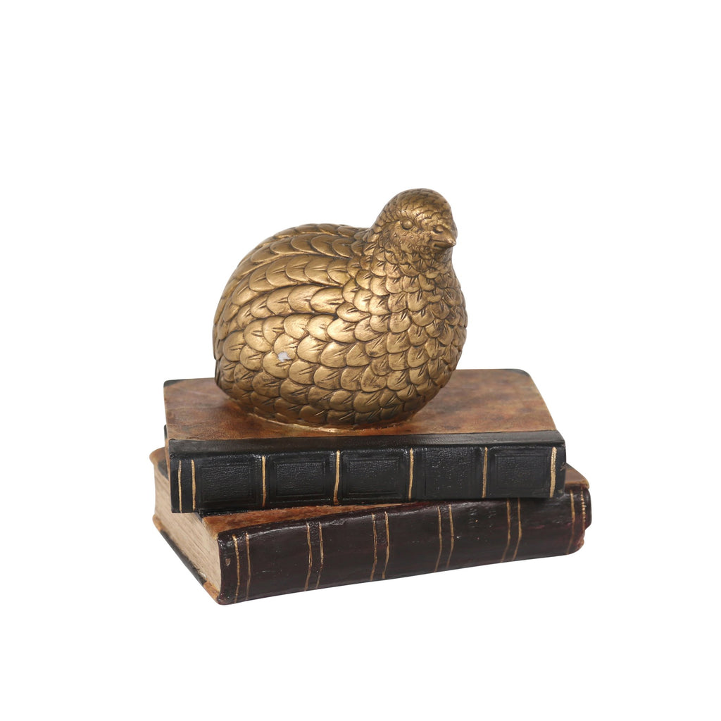 Resin Bird On Books Ds