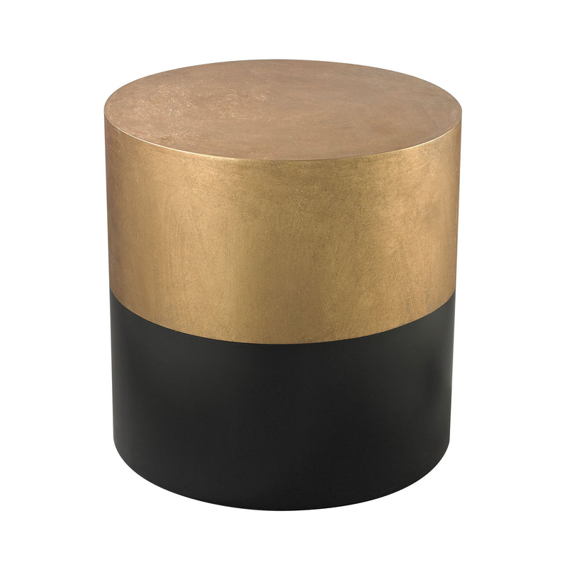 114-121 Draper Drum Table In Black And Gold - Free Shipping! Table - RauFurniture.com