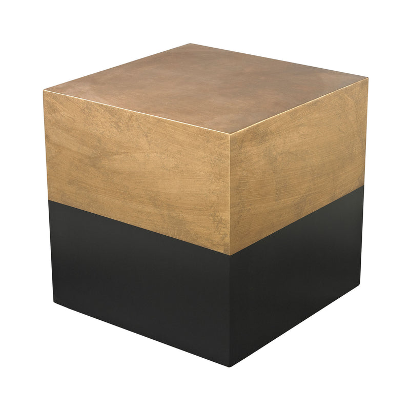 114-122 Draper Cube Table In Black And Gold - Free Shipping! Table - RauFurniture.com