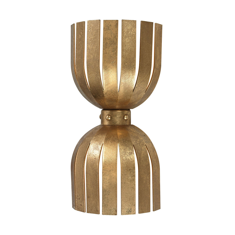 114-141 Olympia Double Wall Sconce In Gold Leaf - Free Shipping! Wall Sconce - RauFurniture.com
