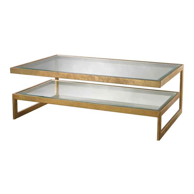 114-143 Key Coffee Table In Gold Leaf - Free Shipping! Table - RauFurniture.com