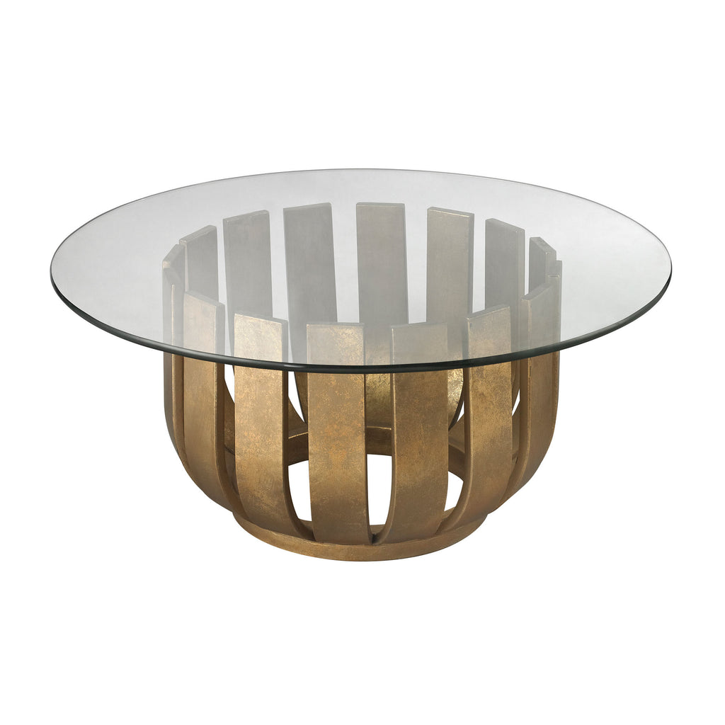 114-147 Olympia Coffee Table In Gold Leaf - Free Shipping! Table - RauFurniture.com