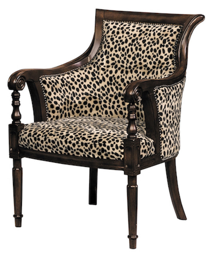 11492 - Lena Animal Print Accent Chair - Free Shipping!, Accent Chairs, Stein World, - ReeceFurniture.com - Free Local Pick Ups: Frankenmuth, MI, Indianapolis, IN, Chicago Ridge, IL, and Detroit, MI