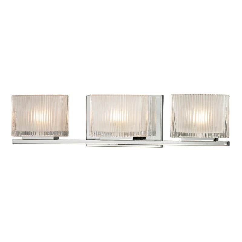 Chiseled Glass - Vanity Light - Polished Chrome