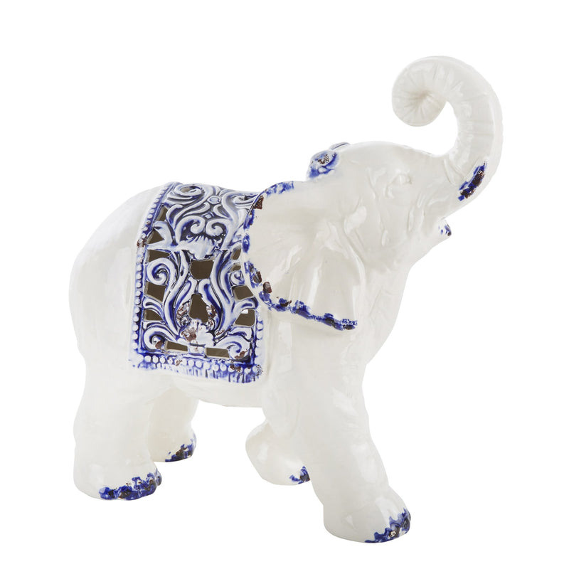 Blue/White Ceramic Elephant
