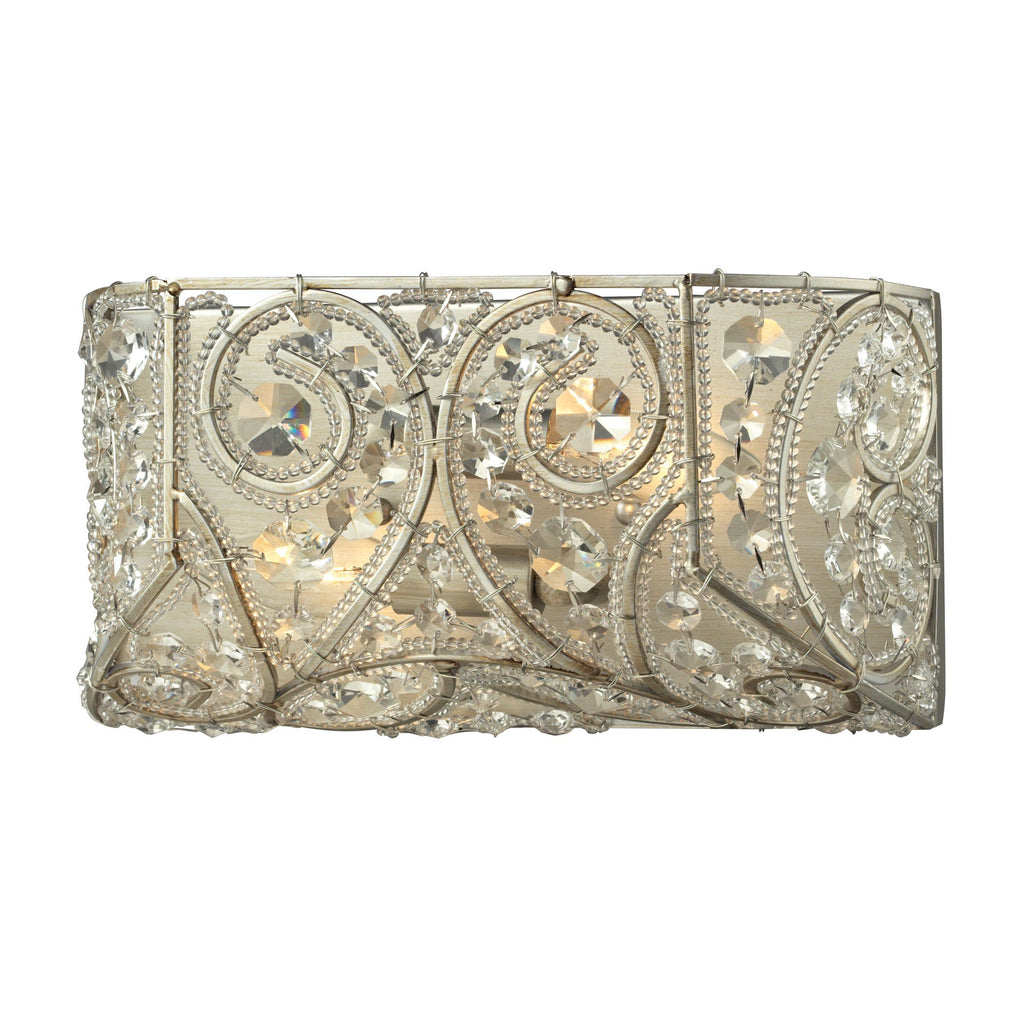 Andalusia - Vanity Light - Aged Silver