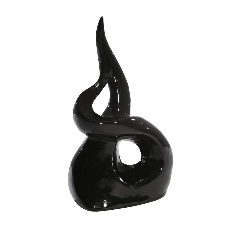 Abstract Ceramc Isculpture, 1 2.5", Black
