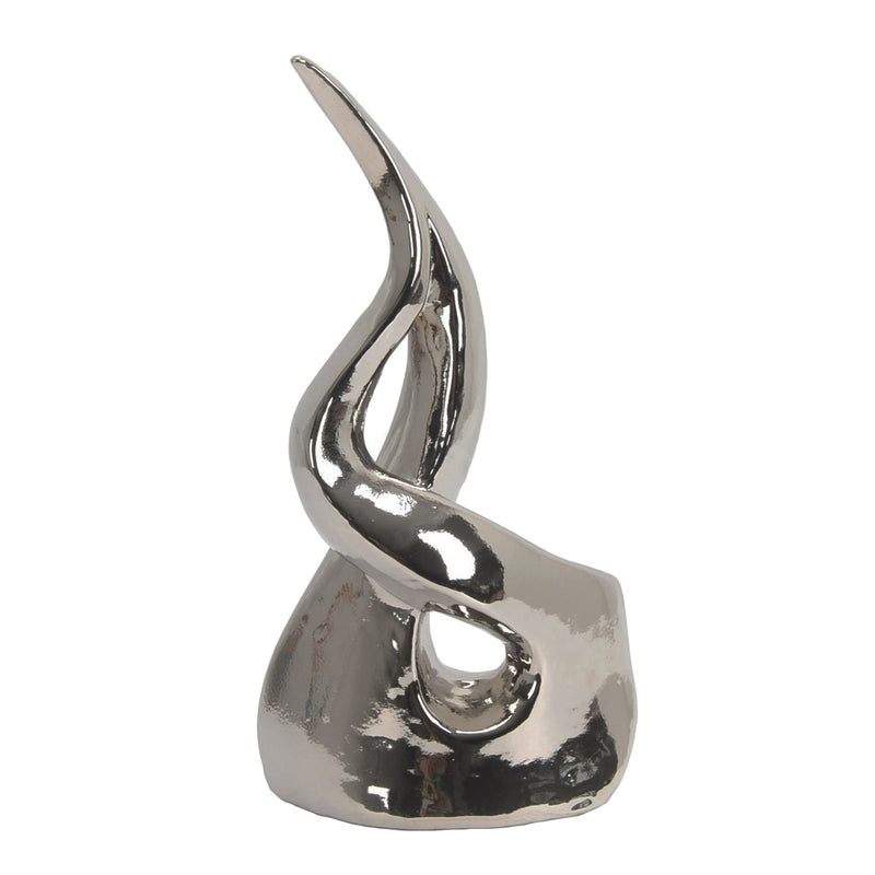 Abstract Silver Sculpture 14.25"
