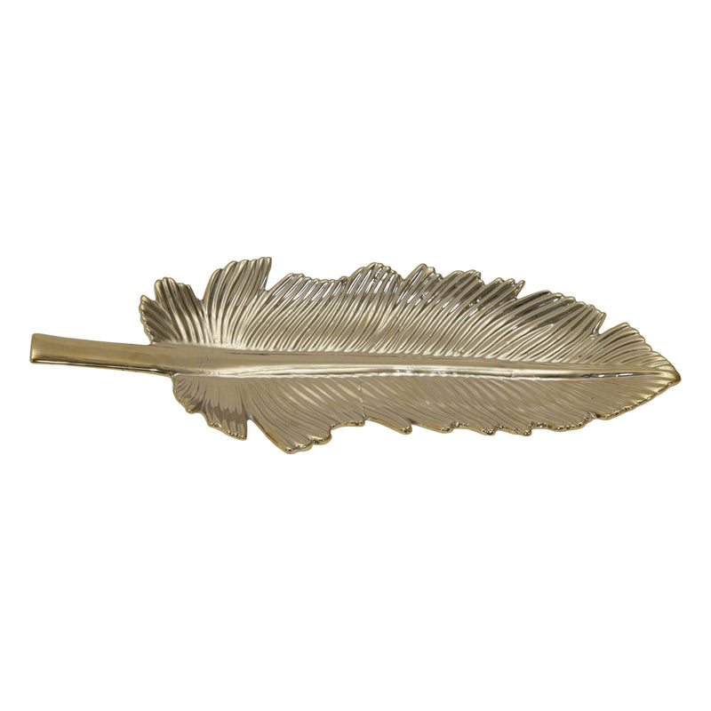 Gold Ceramic Leaf Plate