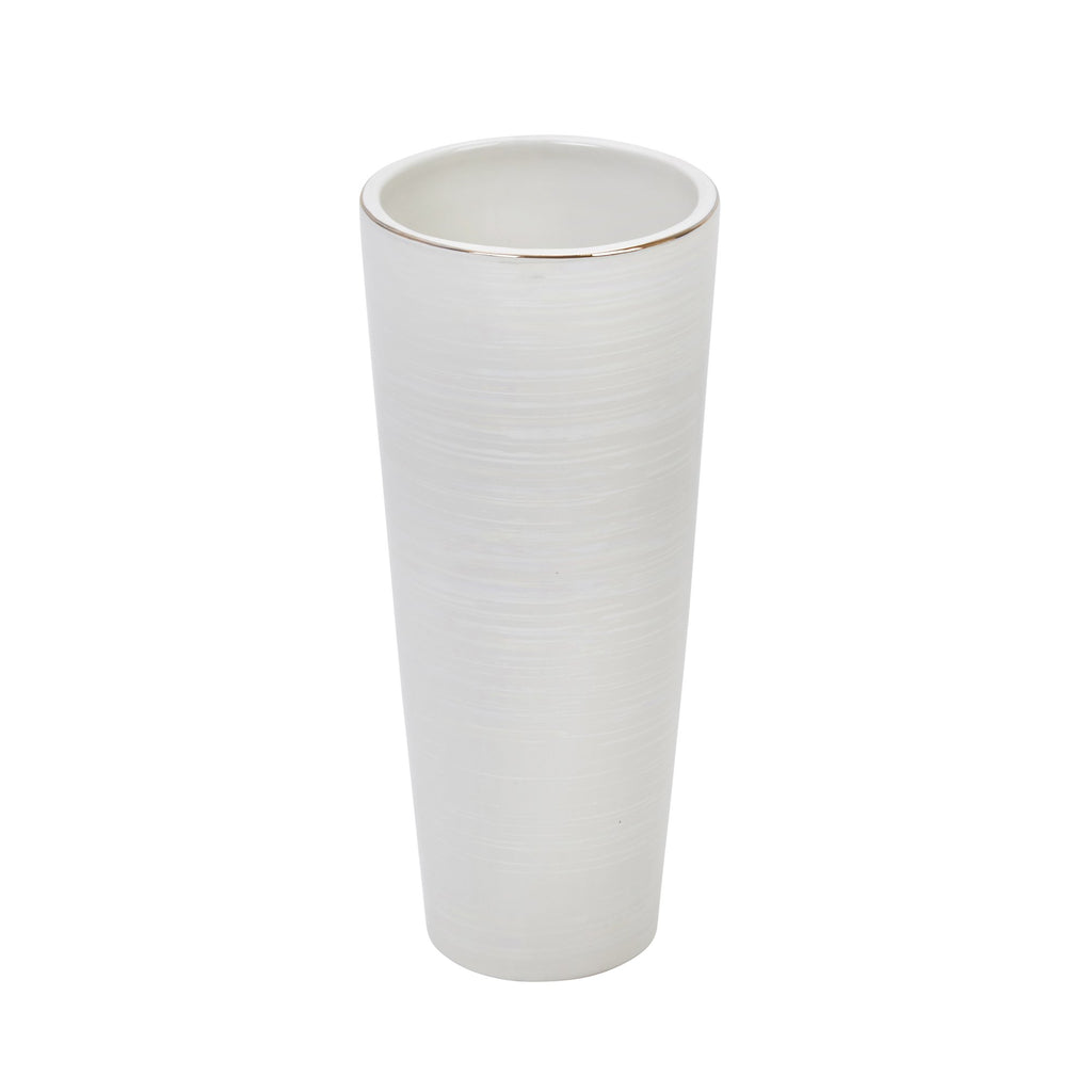 Pearlescent Ceramic Vase 11.75"