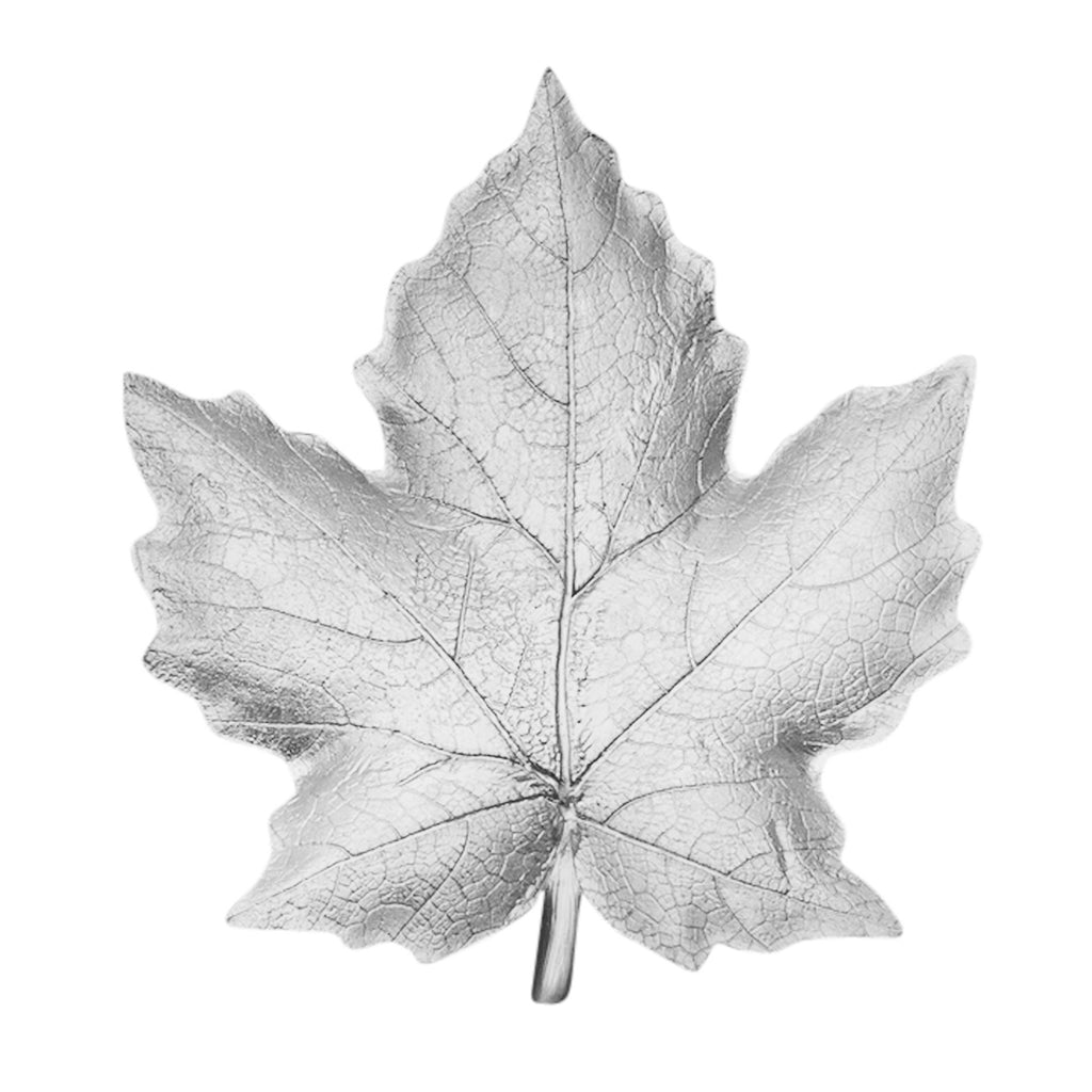 Silver Resin Maple Leaf Plate