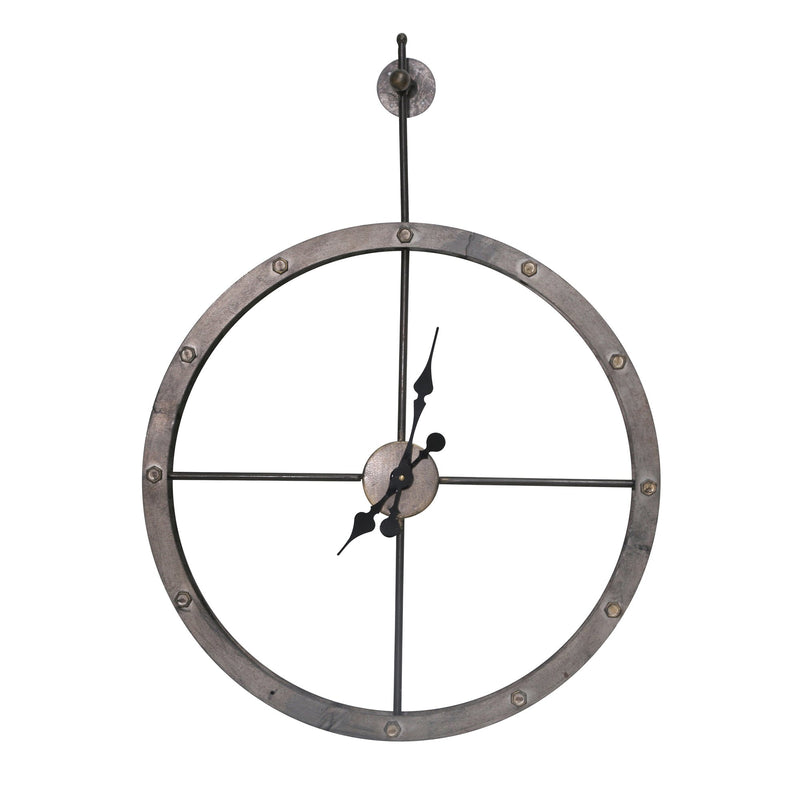 Numberless Hanging Metal Clock, Wb
