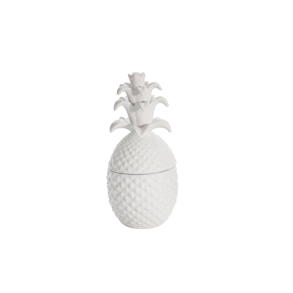 White Pineapple Jar 8.75"