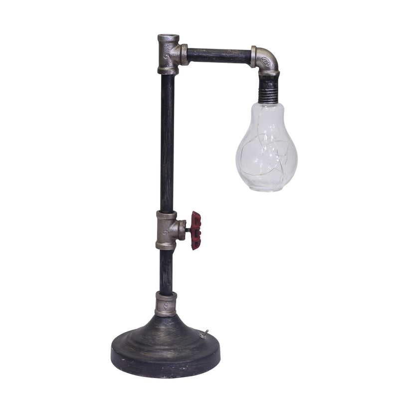 Metal Pipe Table Lamp W/ Stringed Led