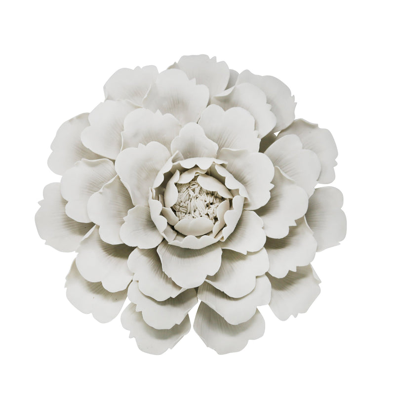White Porcelain Wall Flower, Peony