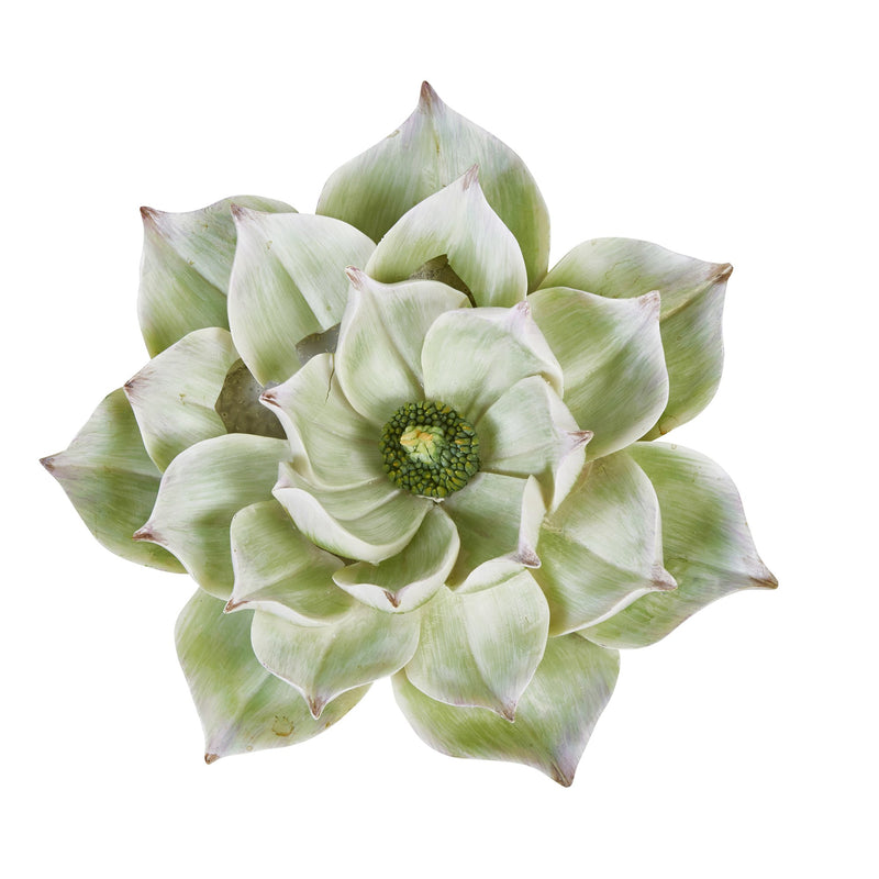 Green Lotus Wall Flower 11.25"