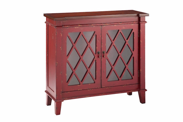 13013 - Goshen Two Door Cabinet in Red - Free Shipping!, Accent Cabinets, Stein World, - ReeceFurniture.com - Free Local Pick Ups: Frankenmuth, MI, Indianapolis, IN, Chicago Ridge, IL, and Detroit, MI