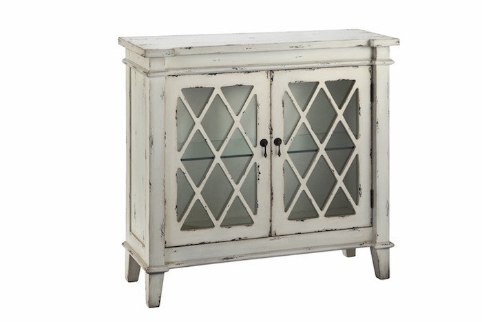13014 - Goshen Two Door Cabinet Antique White - Free Shipping!, Accent Cabinets, Stein World, - ReeceFurniture.com - Free Local Pick Ups: Frankenmuth, MI, Indianapolis, IN, Chicago Ridge, IL, and Detroit, MI
