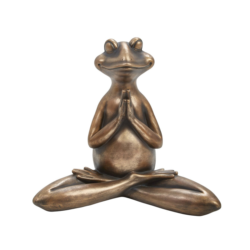 Copper Yoga Frog, Prayer Hands