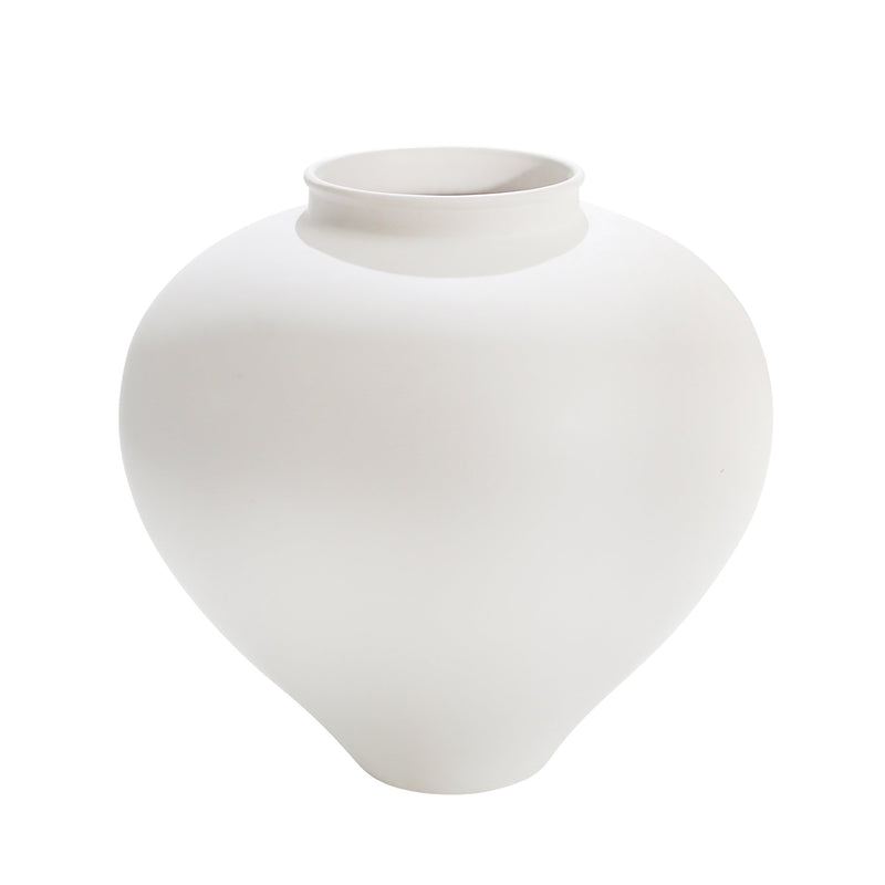 Matte White Ceramic Vase 14"