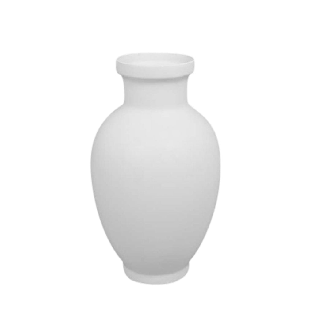 Matte White Ceramic Vase 19.5" Ds