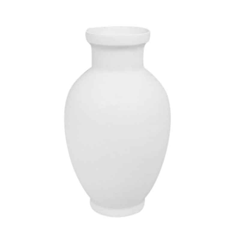 Matte White Ceramic Vase 15.75"
