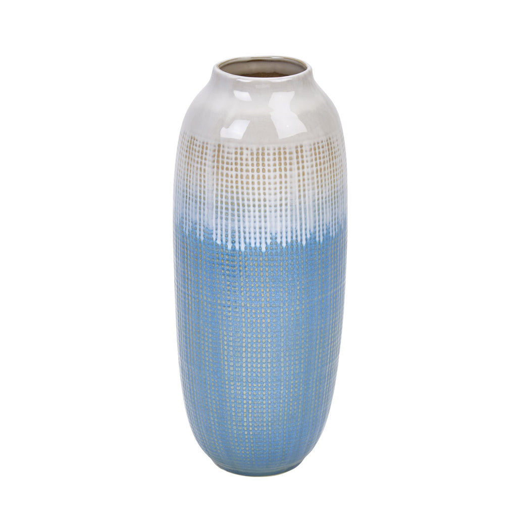 Blue/White Ombre Vase 14.5"