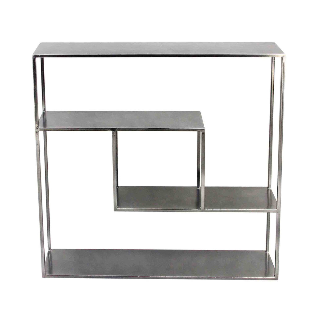 Silver Metal Square Wall Shelf