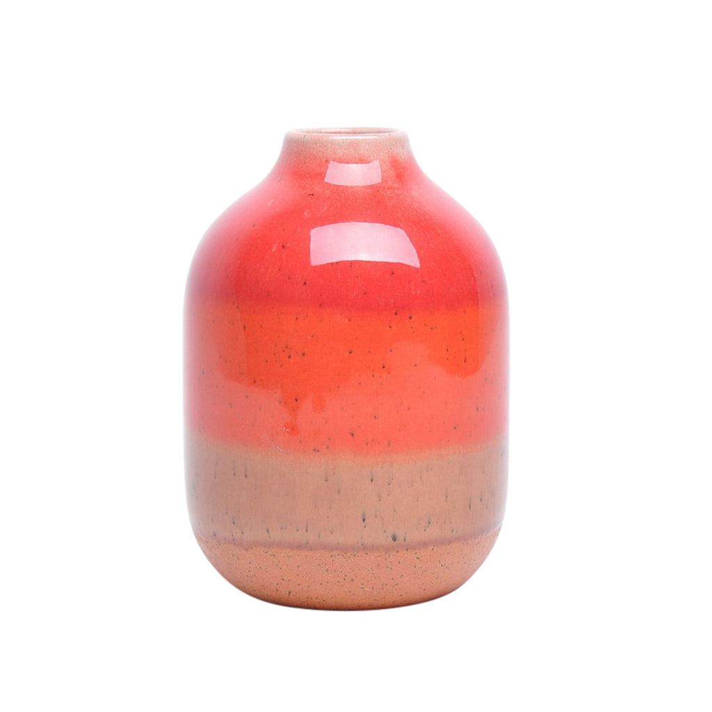 Orange Mix Ceramic Vase Ds 7.75"