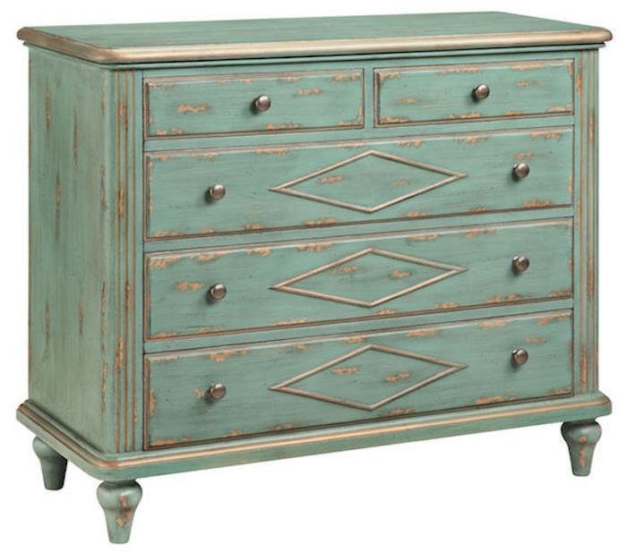13220 - Danielle Five Drawer Accent Chest - Free Shipping!, Accent Chests, Stein World, - ReeceFurniture.com - Free Local Pick Ups: Frankenmuth, MI, Indianapolis, IN, Chicago Ridge, IL, and Detroit, MI